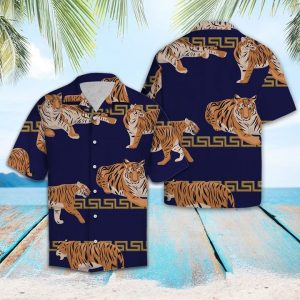 Awesome Tiger Hawaiian Shirt Summer Button Up