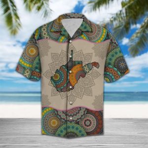 Awesome West Virginia Mandala Hawaiian Shirt Summer Button Up
