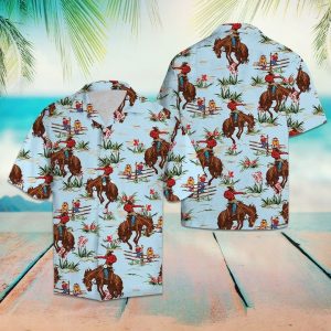 Awesome Western Cowboy Hawaiian Shirt Summer Button Up