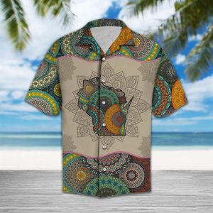 Awesome Wisconsin Mandala Hawaiian Shirt Summer Button Up