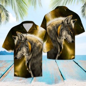 Awesome Wolf Hawaiian Shirt Summer Button Up