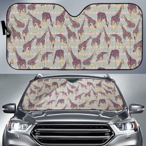 Aztec Giraffe Car Auto Sun Shade