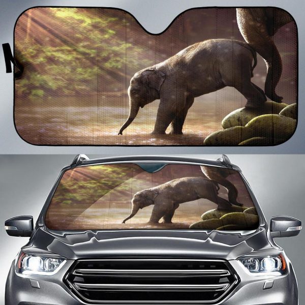 Baby Elephant Cute Car Auto Sun Shade