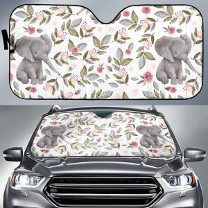 Baby Elephants Car Auto Sun Shade