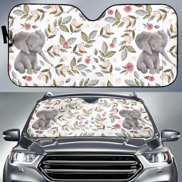 Baby Elephants Car Auto Sun Shade