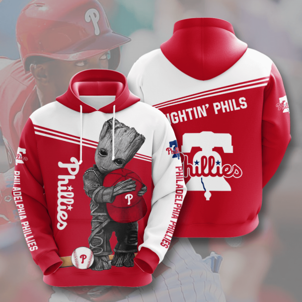 Baby Groot Philadelphia Phillies 3D Printed Hoodie/Zipper Hoodie