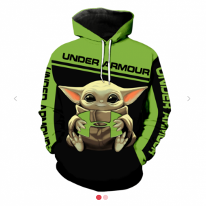 Baby Yoda Hug Under Armour 3D Printed Hoodie/Zipper Hoodie