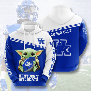 Baby Yoda Kentucky Wildcats 3D Printed Hoodie/Zipper Hoodie