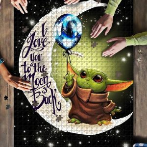 Baby Yoda Love Moon And Back Cute Jigsaw Puzzle Set