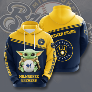 Baby Yoda Milwaukee Brewers 3D Printed Hoodie/Zipper Hoodie