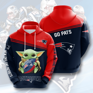 Baby Yoda New England Patriots 3D Printed Hoodie/Zipper Hoodie