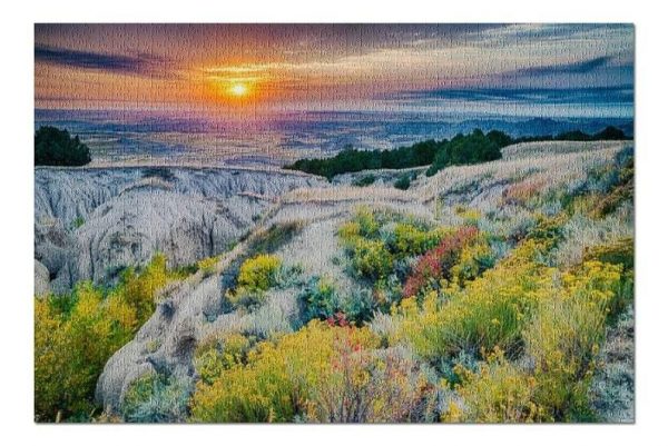 Badlands National Park At Sunrise Jigsaw Puzzle Set