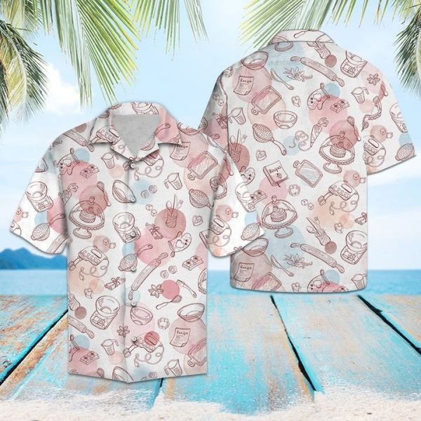Baking Life Hawaiian Shirt Summer Button Up