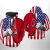 Ball State Cardinals NCAA US FLag 3D Printed Hoodie/Zipper Hoodie