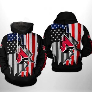 Ball State Cardinals NCAA US Flag 3D Printed Hoodie/Zipper Hoodie