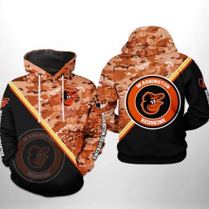 Baltimore Orioles MLB Camo Team 3D Printed Hoodie/Zipper Hoodie