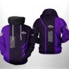 Baltimore Ravens NFL 3D Printed Hoodie/Zipper Hoodie