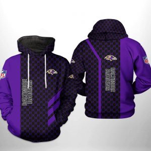 Baltimore Ravens NFL 3D Printed Hoodie/Zipper Hoodie