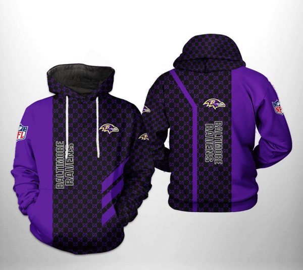 Baltimore Ravens NFL 3D Printed Hoodie/Zipper Hoodie