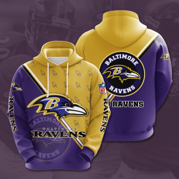 Baltimore Ravens NFL 3D Printed Hoodie/Zipper Hoodie