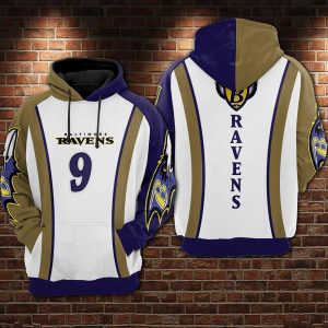 Baltimore Ravens NFL 9 3D Printed Hoodie/Zipper Hoodie