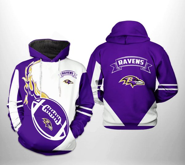 Baltimore Ravens NFL Classic 3D Printed Hoodie/Zipper Hoodie