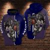 Baltimore Ravens NFL Football Blue Violet 3D Printed Hoodie/Zipper Hoodie