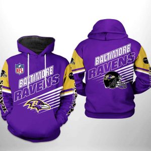 Baltimore Ravens NFL Team 3D Printed Hoodie/Zipper Hoodie