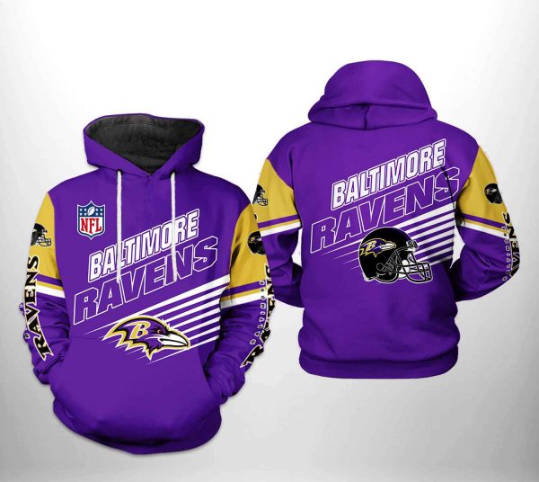 Baltimore Ravens NFL Team 3D Printed Hoodie/Zipper Hoodie
