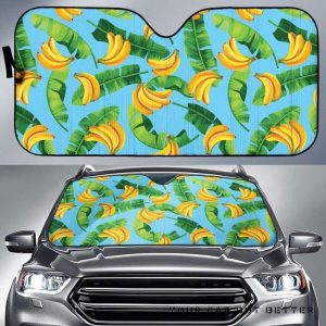 Banana Leaves Banana Pattern Car Auto Sun Shade
