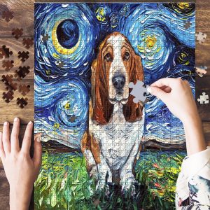 Basset Hound Jigsaw Puzzle Set