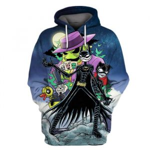 Batman Jack Skellington Sally from Nightmare Before Christmas 3D Printed Hoodie/Zipper Hoodie