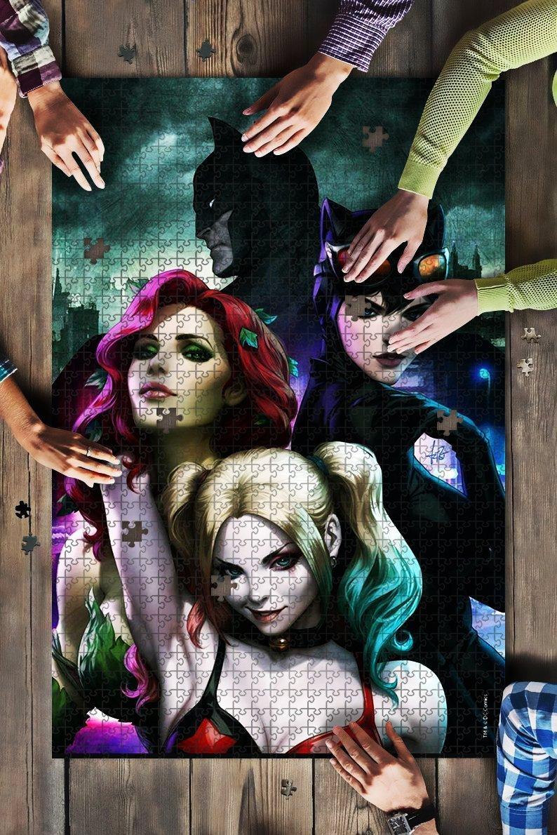 Batman Mera Harley Queen Cat Woman Jigsaw Puzzle Set Batman Mera Harley Queen Cat Woman Jigsaw Puzzle Set