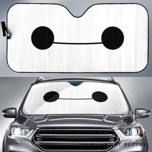 Baymax Face Funny Car Auto Sun Shade