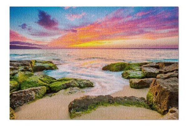 Beach At Sunset Jigsaw Puzzle Set