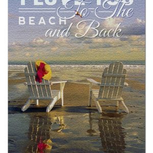 Beach Chairs I Love You Jigsaw Puzzle Set