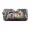 Beach French Bulldogs Car Auto Sun Shade