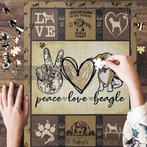 Beagle Dog Jigsaw Puzzle Set