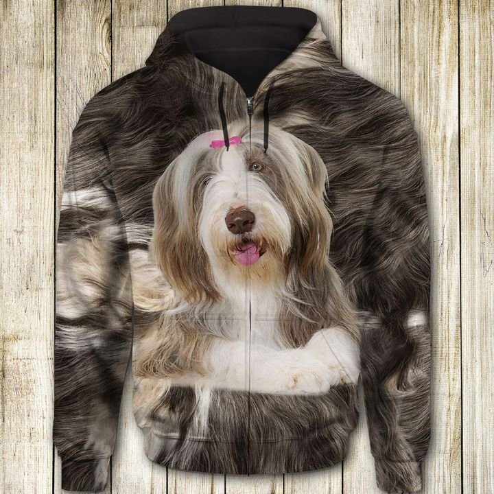 Bearded Collie Cute Face 3D Printed Hoodie/Zipper Hoodie Bearded Collie Cute Face 3D Printed Hoodie/Zipper Hoodie