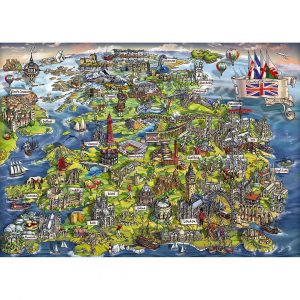 Beautiful Britain Uk Map Jigsaw Puzzle Set