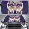 Beautiful Gray Wolf Car Auto Sun Shade
