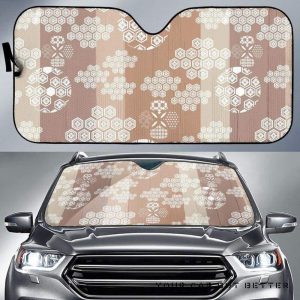 Beautiful Hexagon Japanese Pattern Car Auto Sun Shade