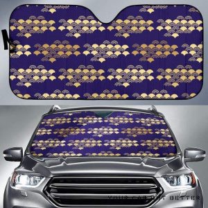 Beautiful Japanese Fan Pattern Car Auto Sun Shade