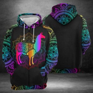 Beautiful Llama 3D Printed Hoodie/Zipper Hoodie