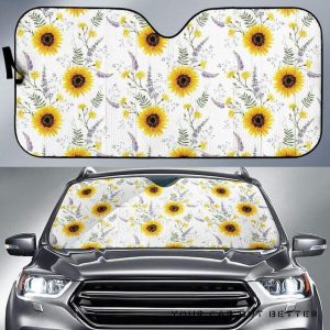 Beautiful Sunflowers Pattern Car Auto Sun Shade