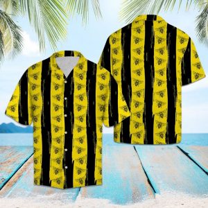 Bee Color Hawaiian Shirt Summer Button Up