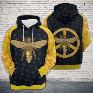 Bee Peace 3D Printed Hoodie/Zipper Hoodie