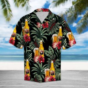 Beer Tropical Hawaiian Shirt Summer Button Up