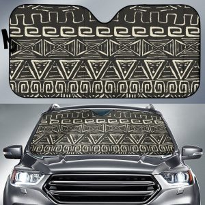 Beige Aztec Car Auto Sun Shade