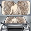 Beige Buddha Mandala Car Auto Sun Shade